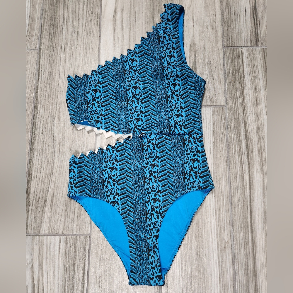 ONIA Betty Animal Print One Piece Swimsuit